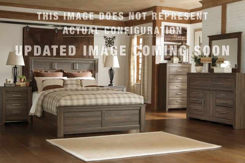 Juararo Queen Panel Bed, Dresser, Mirror and Nightstand