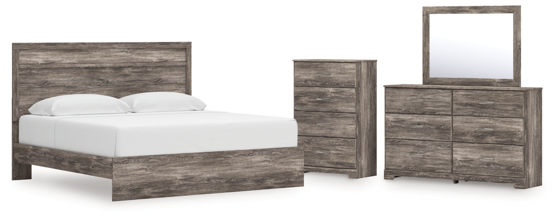 Ralinksi King Panel Bed, Dresser, Mirror and Chest