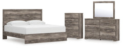 Ralinksi King Panel Bed, Dresser, Mirror and Chest