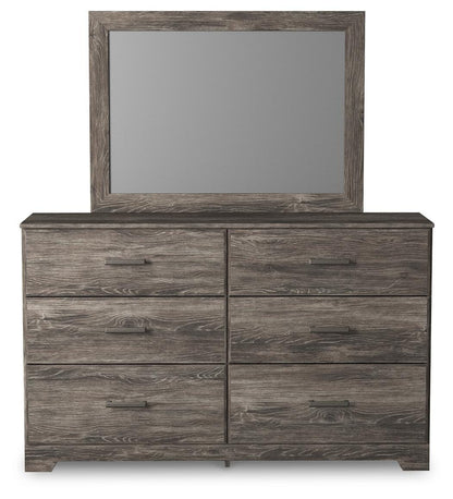Ralinksi Full Panel Bed with Mirrored Dresser and Nightstand