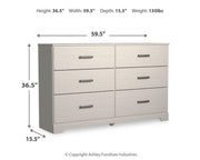 Stelsie Six Drawer Dresser