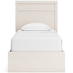 Stelsie Twin Panel Bed with Mirrored Dresser, Chest and Nightstand