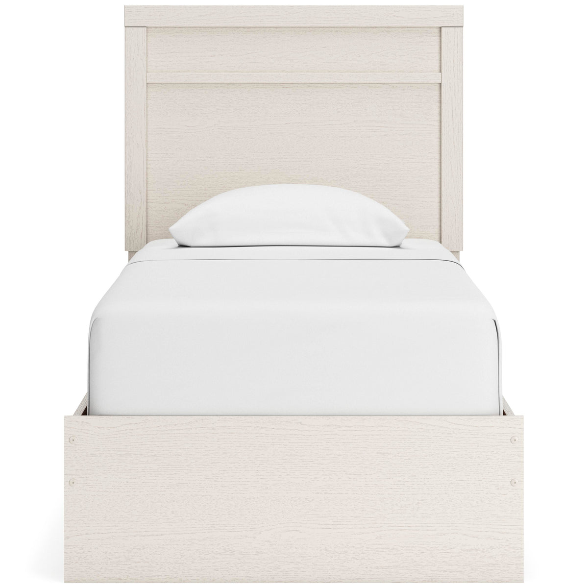 Stelsie Twin Panel Bed with Mirrored Dresser