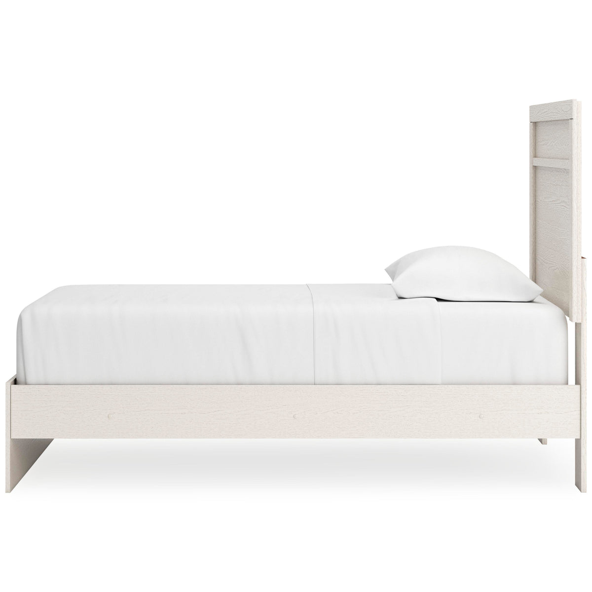 Stelsie Twin Panel Bed with Mirrored Dresser