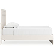 Stelsie Twin Panel Bed with Mirrored Dresser, Chest and Nightstand