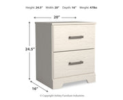 Stelsie Twin Panel Bed with Mirrored Dresser and Nightstand