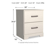 Stelsie Two Drawer Night Stand