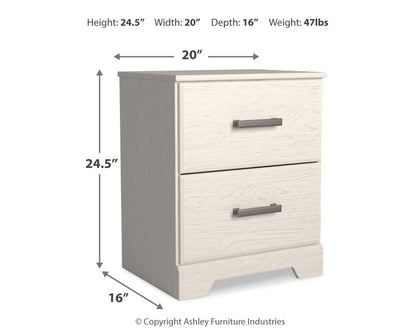 Stelsie Two Drawer Night Stand