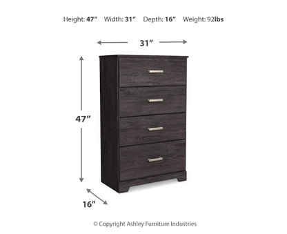 Belachime King Panel Bed with Mirrored Dresser, Chest and Nightstand