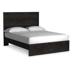 Belachime Queen Panel Bed with Mirrored Dresser