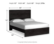 Belachime Queen Panel Bed with Mirrored Dresser