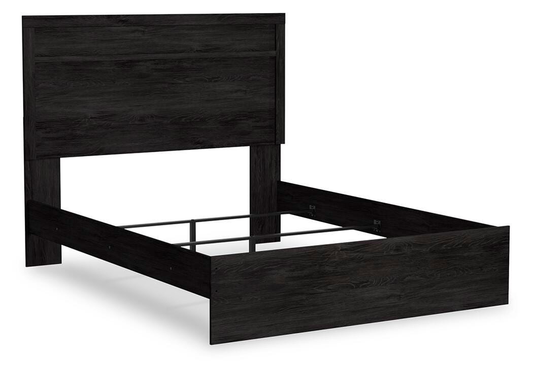 Belachime Queen Panel Bed with Mirrored Dresser and Nightstand