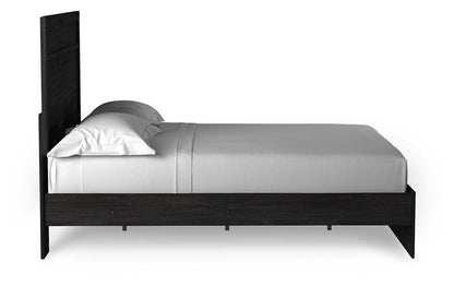 Belachime Queen Panel Bed with Mirrored Dresser and Nightstand