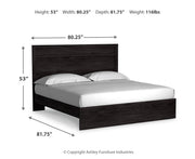 Belachime King Panel Bed with Mirrored Dresser and Nightstand