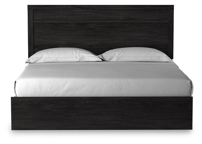 Belachime King Panel Bed and Nightstand