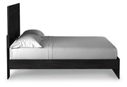 Belachime King Panel Bed with Mirrored Dresser, Chest and Nightstand