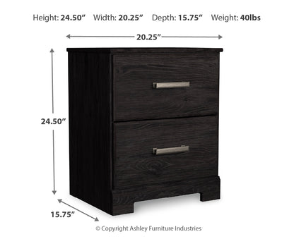 Belachime Two Drawer Night Stand