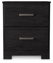 Belachime King Panel Bed with Mirrored Dresser and Nightstand
