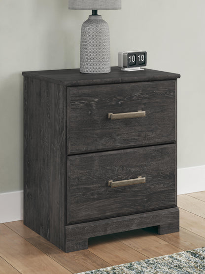 Belachime King Panel Bed with Mirrored Dresser, Chest and Nightstand