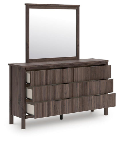 Pamytta King Panel Bed, Dresser, Mirror and Nightstand