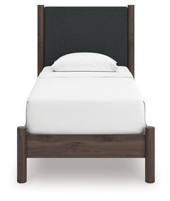 Cadmori Twin Upholstered Panel Platform Bed