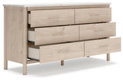 Cadmori King Upholstered Panel Bed, Dresser and Nightstand