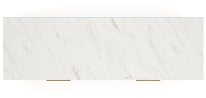 Cadmori Queen Upholstered Panel Bed with Mirrored Dresser, Chest and Nightstand