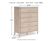 Cadmori Five Drawer Wide Chest