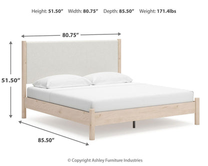 Cadmori King Upholstered Panel Bed