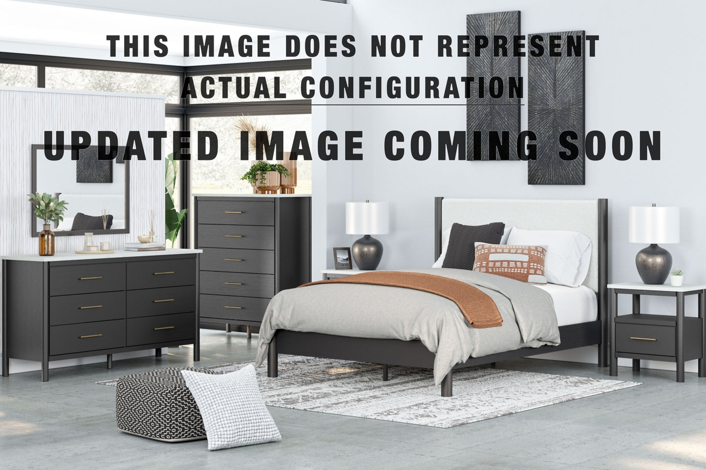 Cadmori Twin Panel Bed, Dresser, Mirror and Nightstand