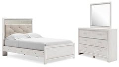Altyra Full Panel Bed with Mirrored Dresser