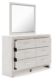 Altyra Twin Panel Bed with Mirrored Dresser