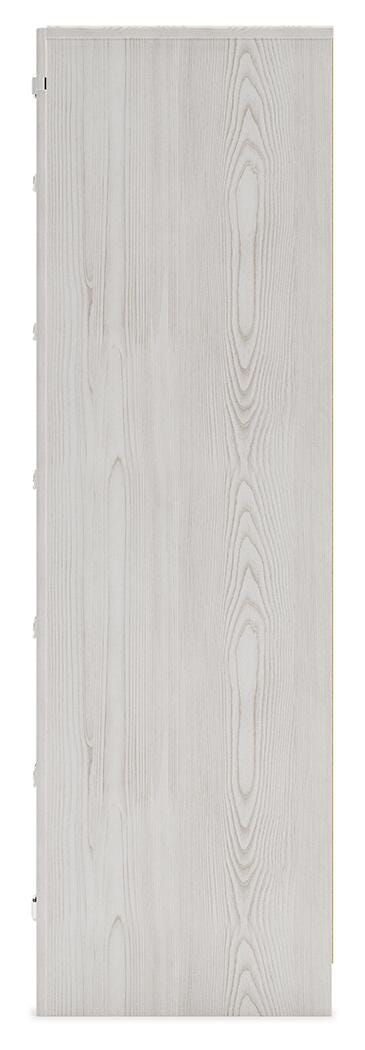 Altyra Queen Panel Bookcase Bed with Mirrored Dresser and Chest