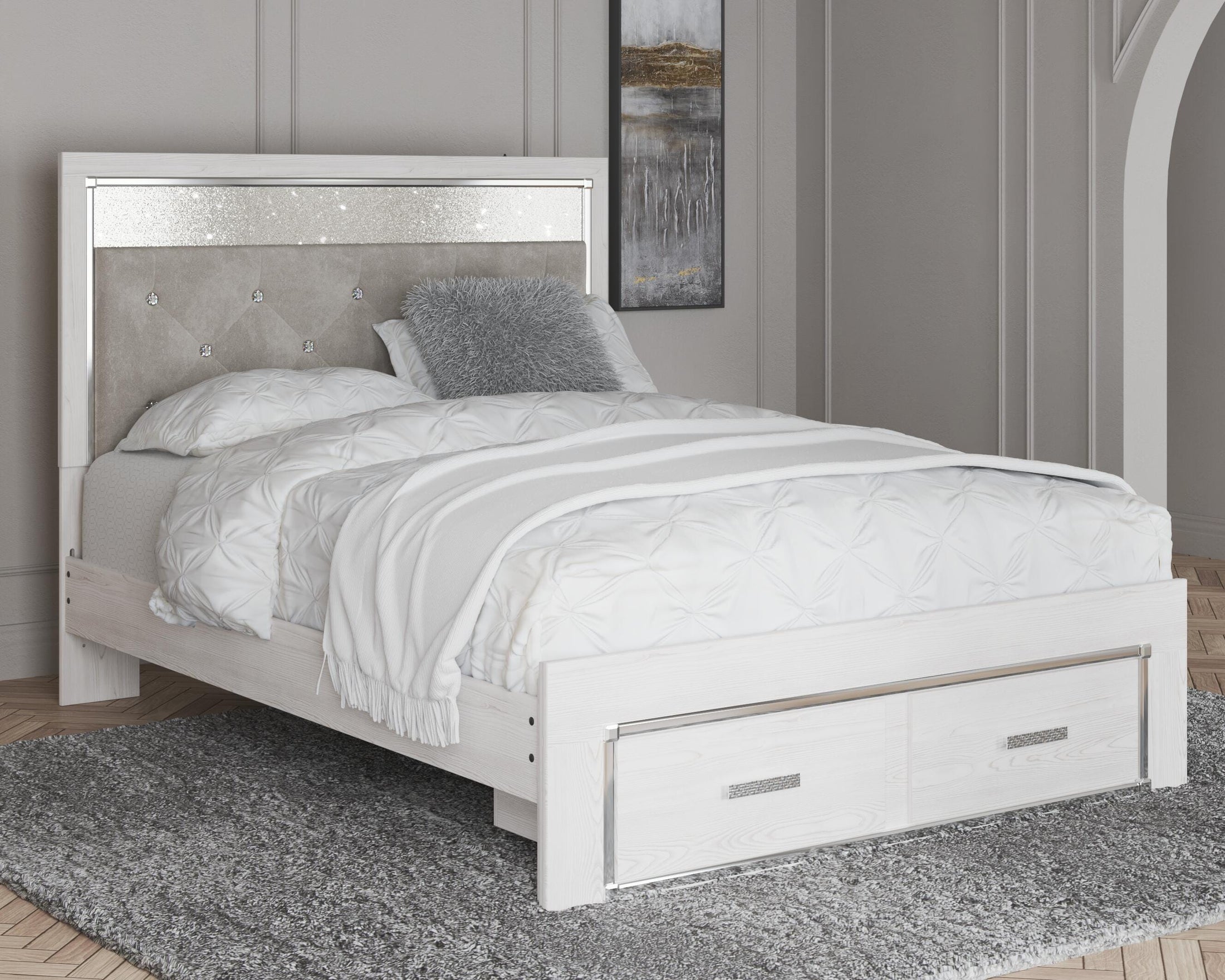 Cama tapizada con almacenaje Altyra