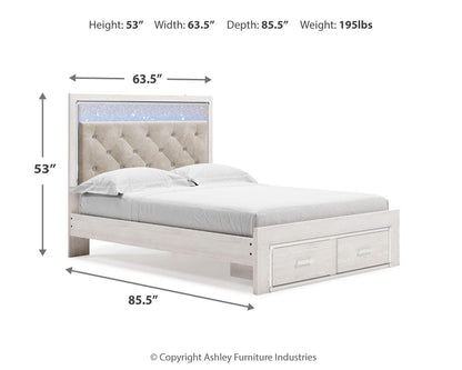 Cama tapizada con almacenaje Altyra