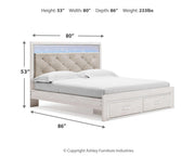 Cama tapizada con almacenaje Altyra