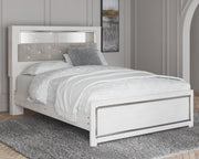 Altyra Queen Panel Bookcase Bed with Mirrored Dresser and Chest