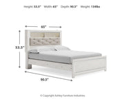 Altyra Queen Panel Bookcase Bed