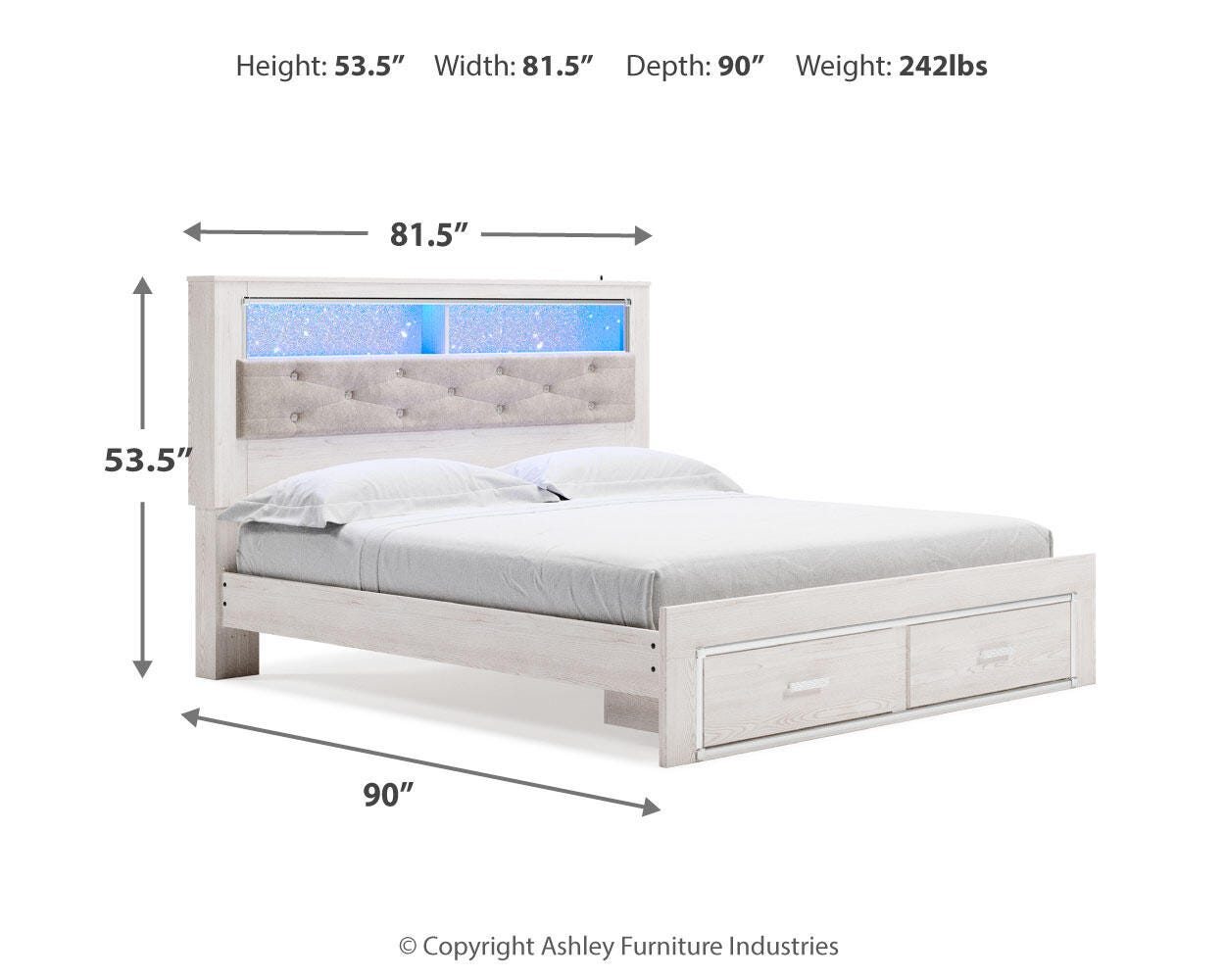 Altyra King Panel Bookcase Bed