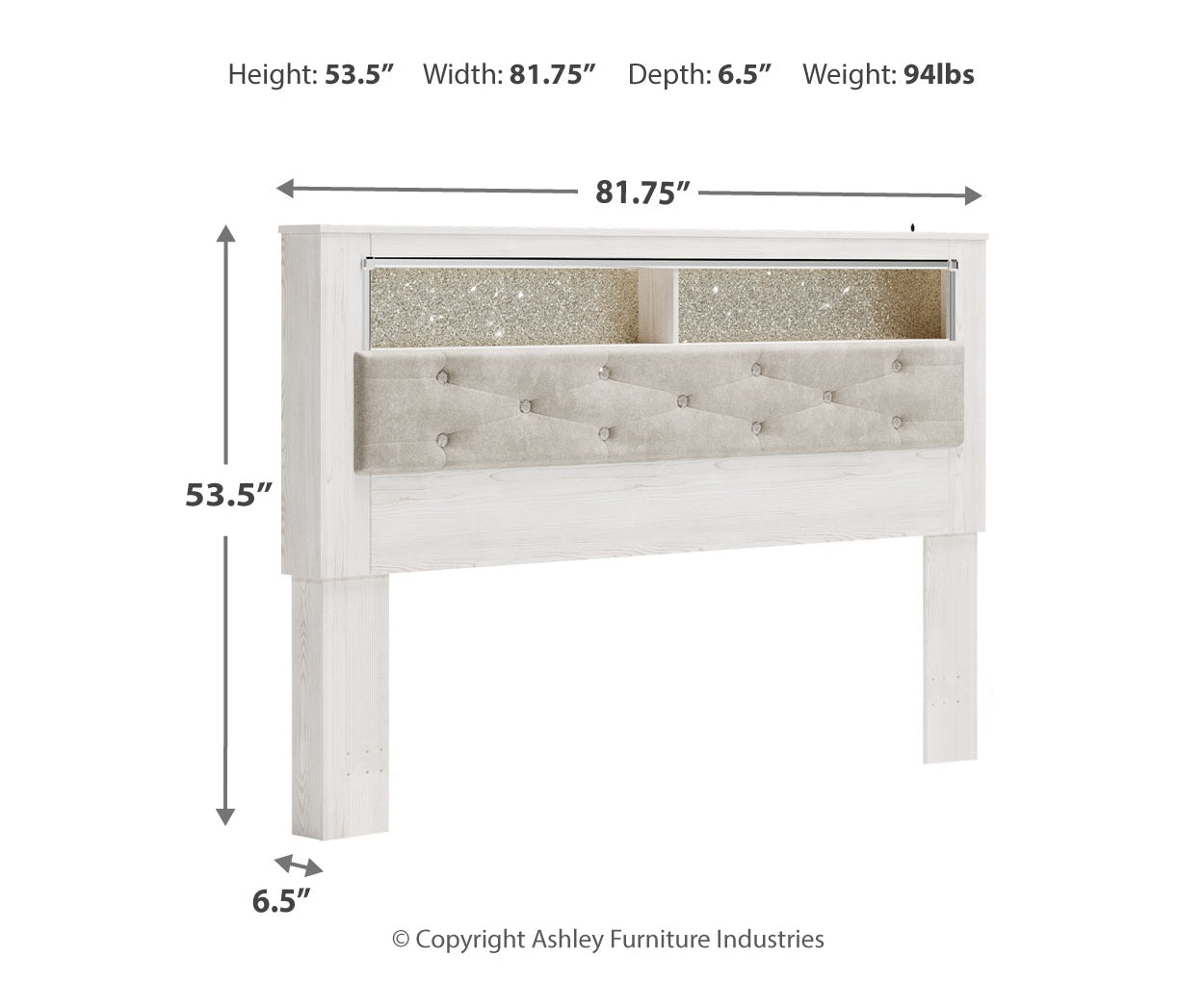Altyra King UPH Panel Bookcase HDBD