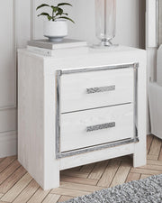 Altyra Queen Upholstered Bookcase Bed with Storage, Dresser, Mirror and Nightstand