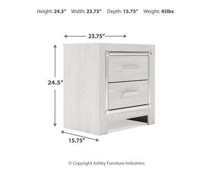Altyra Two Drawer Night Stand