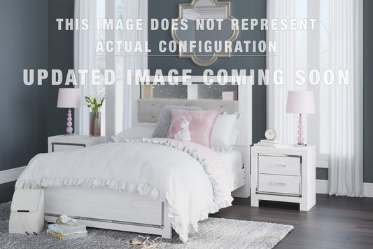 Altyra King Upholstered Storage Bed, Dresser, Mirror, Chest and Nightstand