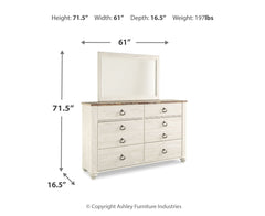 Willowton Dresser and Mirror