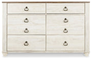 Willowton King Sleigh Bed, Dresser and Nightstand