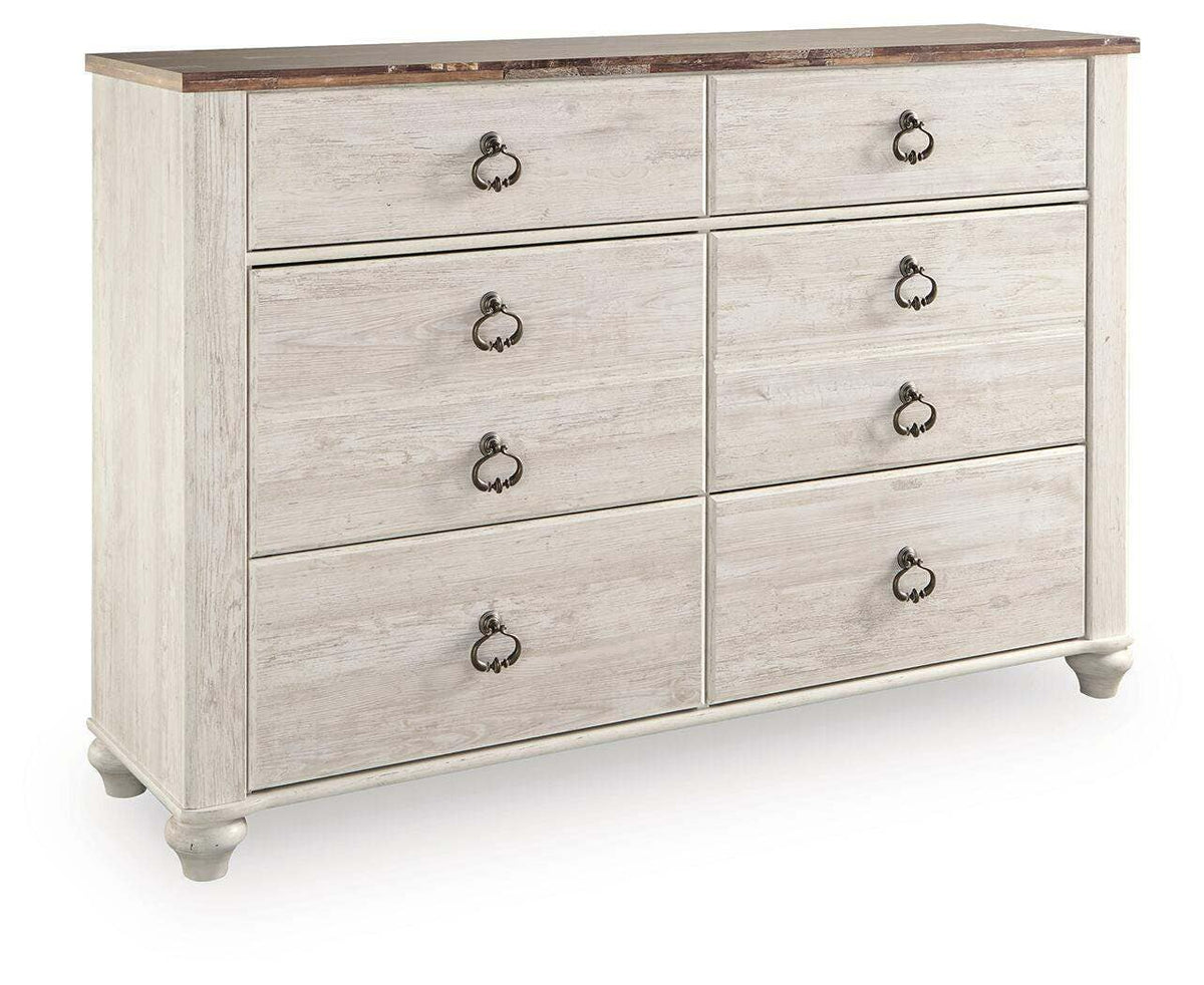 Willowton King Sleigh Bed, Dresser and Nightstand