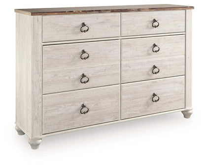 Willowton King Sleigh Bed, Dresser and Nightstand