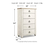 Willowton Five Drawer Chest