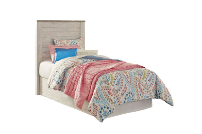 Willowton Twin Panel Headboard Bed with Mirrored Dresser