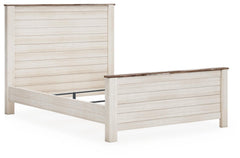 Willowton Queen Panel Bed with Mirrored Dresser